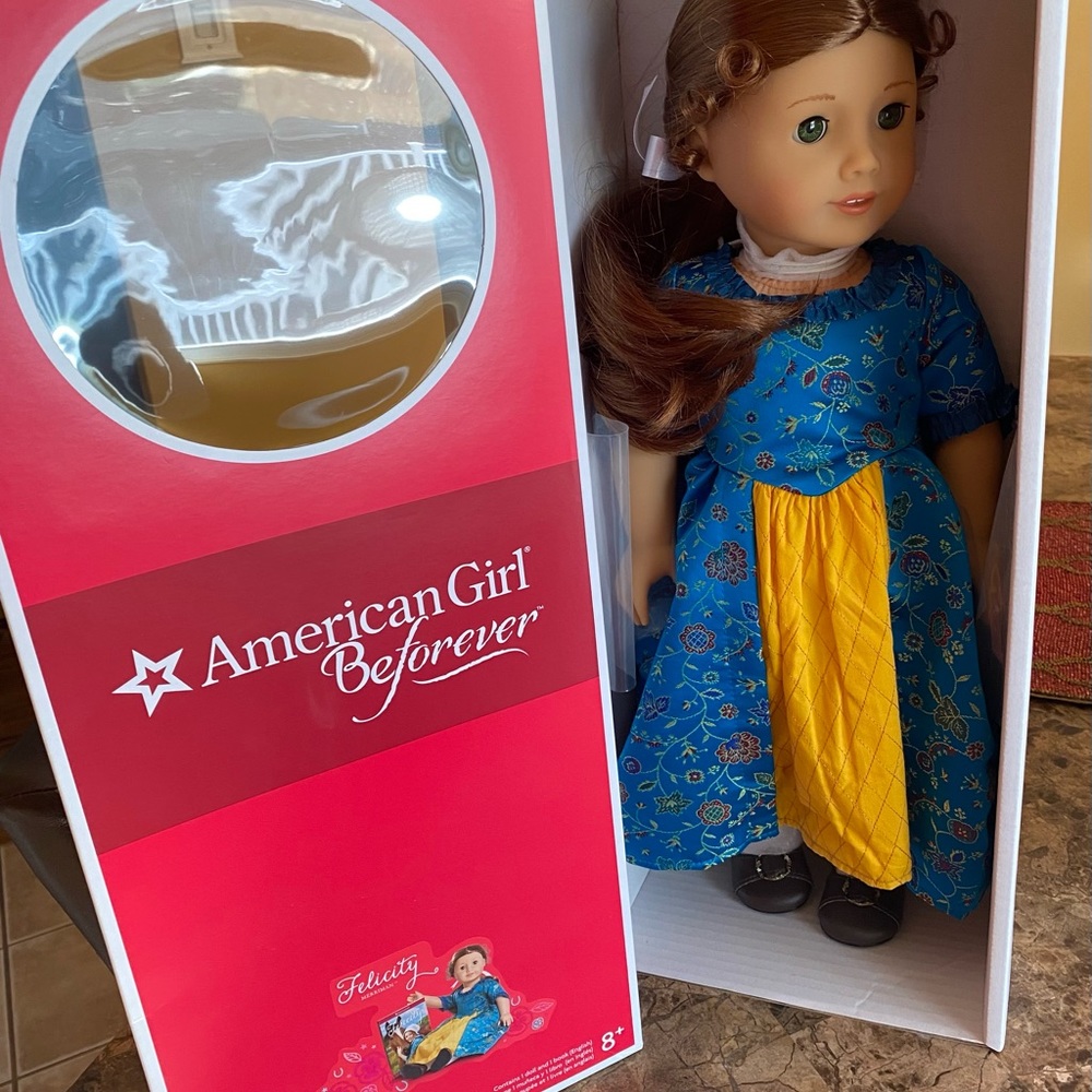 American Girl Felicity 18” Storybook Doll New But Without Original Box